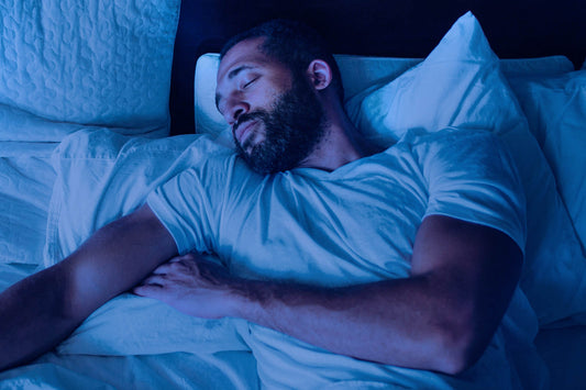 man in deep REM sleep