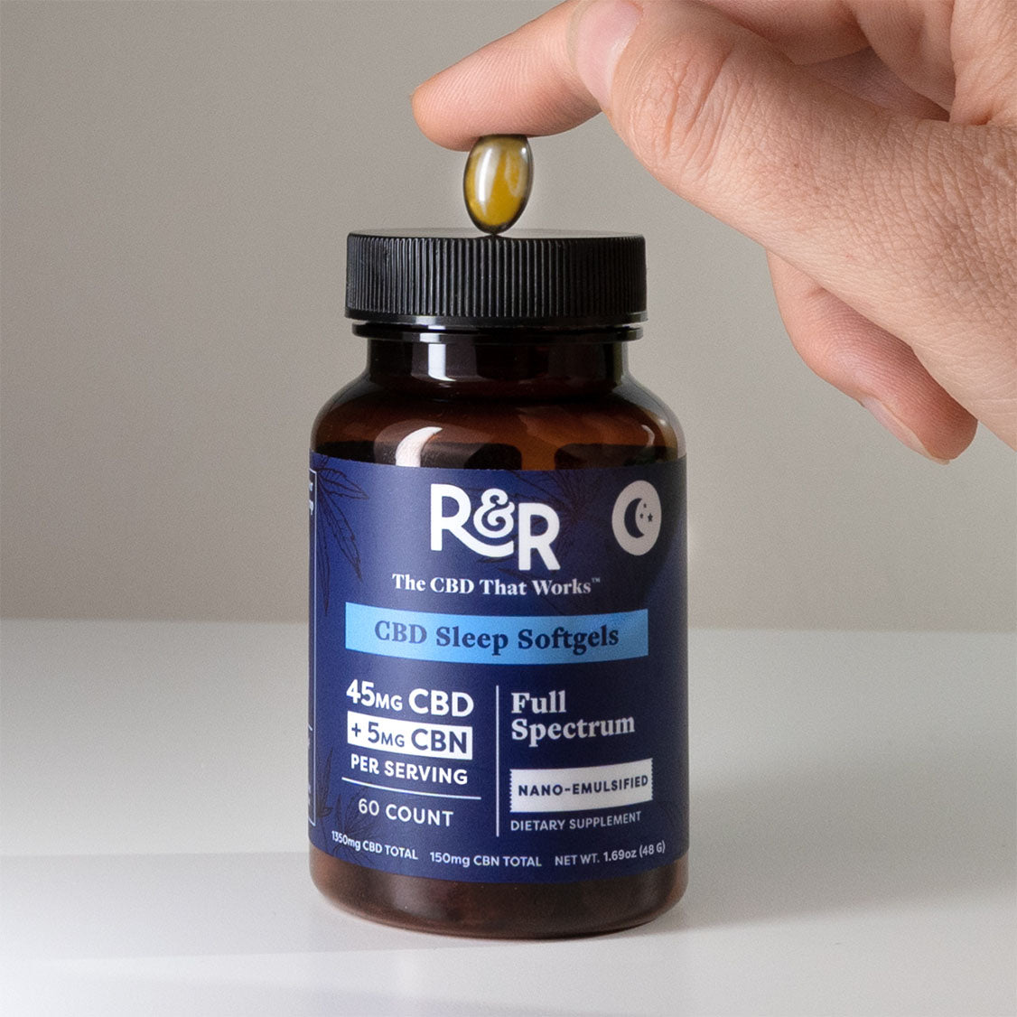 CBD Sleep Softgels – 60 Count / 45mg CBD + 5mg CBN