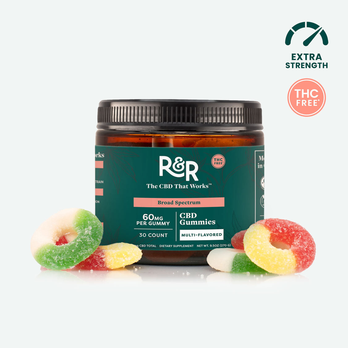 Multifunctional THC-Free CBD Gummies – 30 Count / 60mg