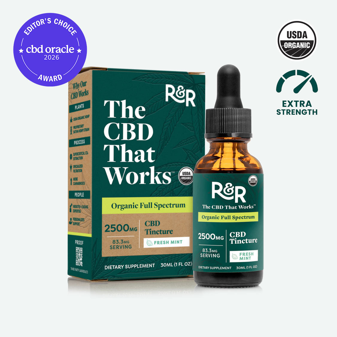 Multifunctional CBD Tinctures – 1 FL Oz / 2500mg / Fresh Mint