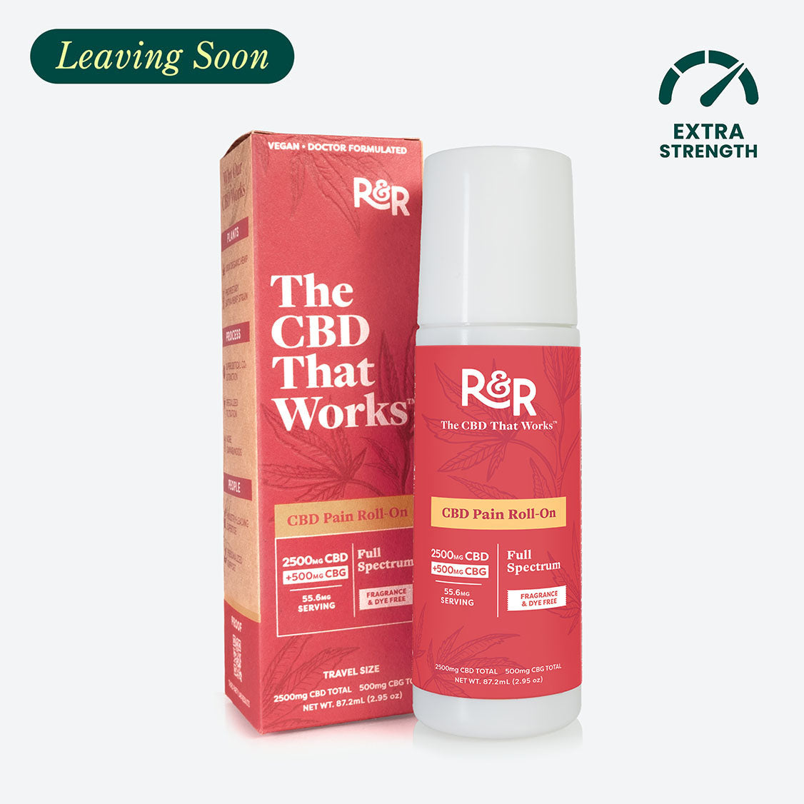 CBD Pain Roll-On – 2.95 FL Oz / 2500mg CBD + 500mg CBG